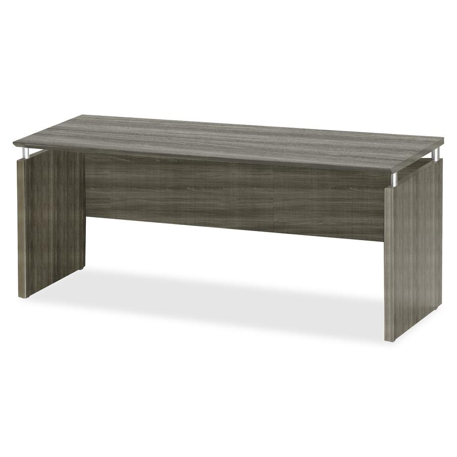 Mayline Medina Credenza - 29.5" Height x 72" Width x 20" Depth x 1" Thickness - Beveled Edge - Finish: Gray Steel Laminate - Water Resistant, Stain Resistant, Abrasion Resistant, Durable, Modesty Pane. Picture 3