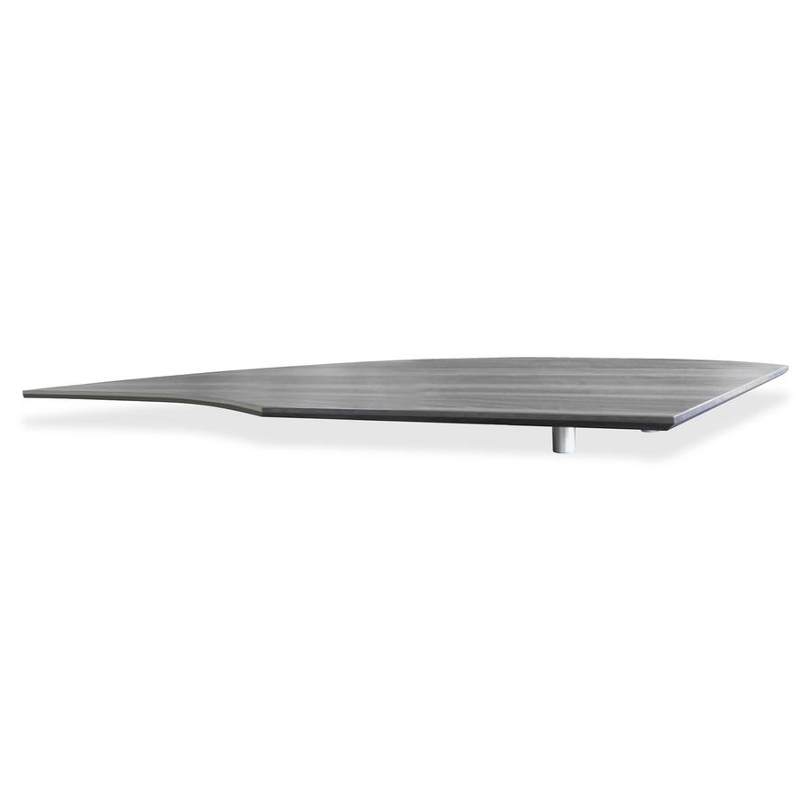 Mayline Gray Laminate Medina Casegoods Collection - 23" x 63.7"1"Right Side - Material: Steel - Finish: Gray, Laminate, Silver - Stain Resistant, Water Resistant, Abrasion Resistant - For Office. Picture 3