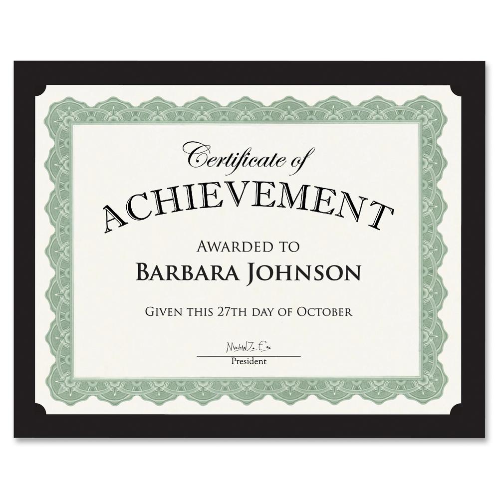 Geographics Recycled Certificate Holder - Black - 30% Recycled - 10 / Pack. Picture 2