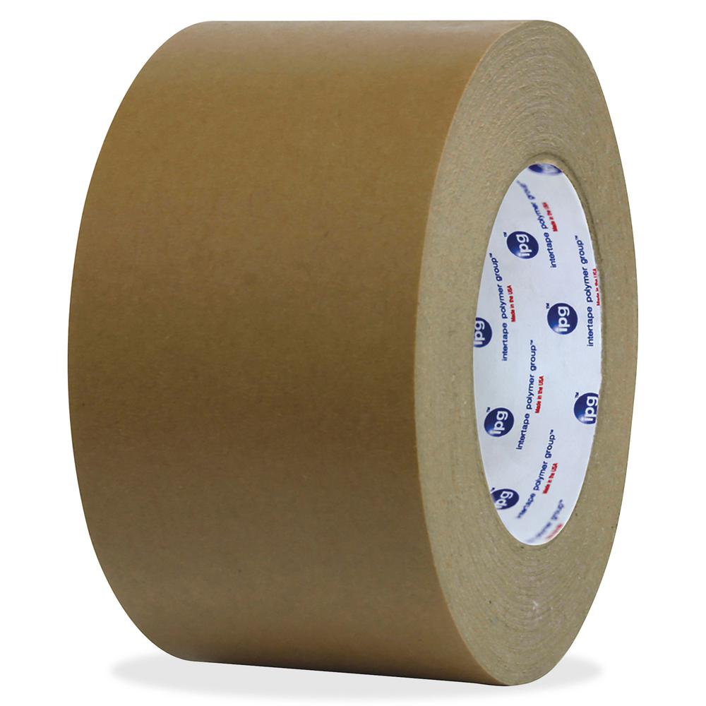 ipg Medium Grade Flatback Tape - 60 yd Length x 2" Width - Brown - Synthetic Rubber Backing - For Sealing, Packing, Framing, Tabbing - 24 / Carton. Picture 2