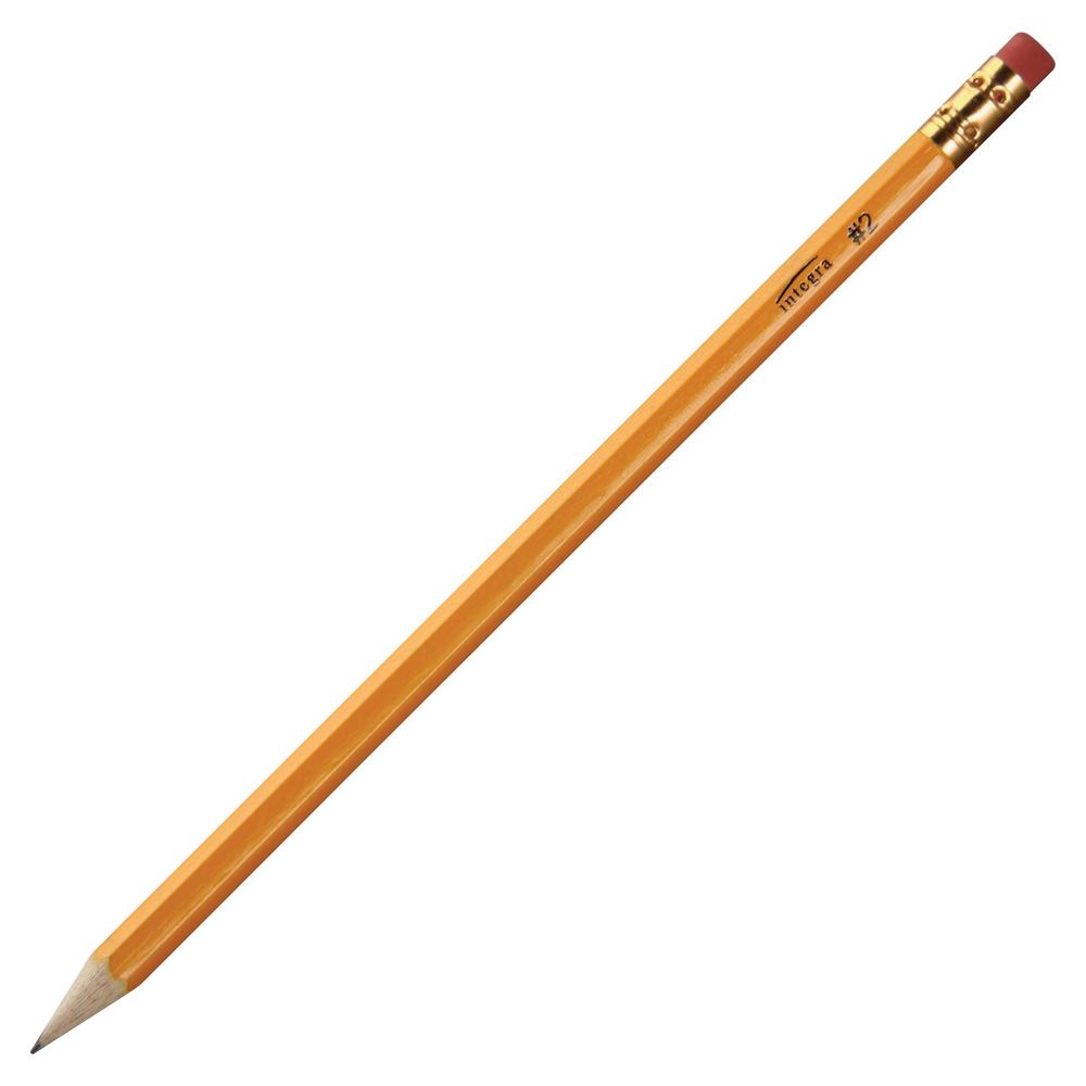 Integra Presharpened No. 2 Pencils - #2 - Yellow Barrel - 144 / Box. Picture 2
