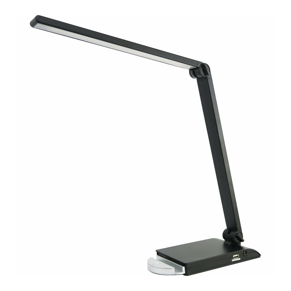 Lorell 8-watt SMD LED Task Light - 8 W LED Bulb - USB Charging, Dimmable - Aluminum, Plastic - Desk Mountable - Black - for Desk, Table, Indoor. Picture 7