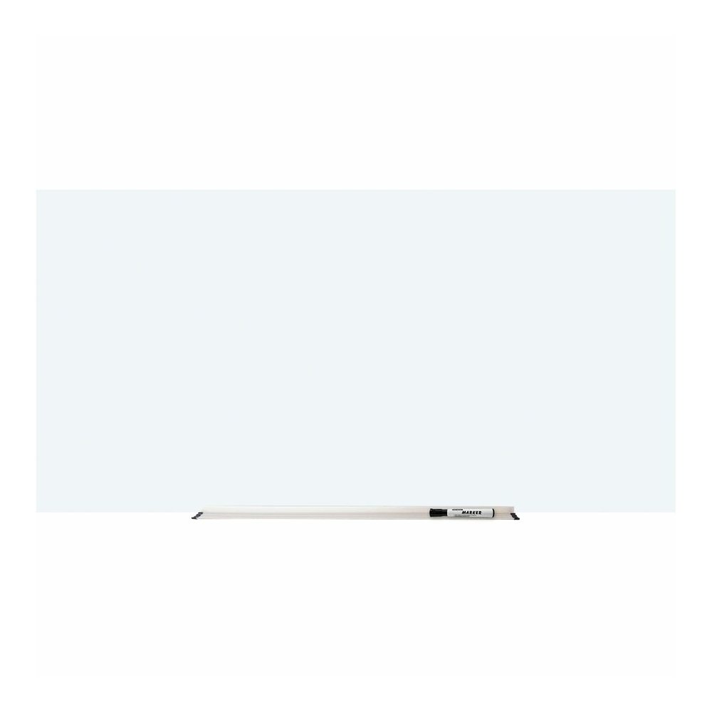 Lorell Magnetic Dry-Erase Glass Board - 72" (6 ft) Width x 36" (3 ft) Height - White Glass Surface - Rectangle - Magnetic - Stain Resistant, Ghost Resistant, Smooth Writing - 1 Each. Picture 7