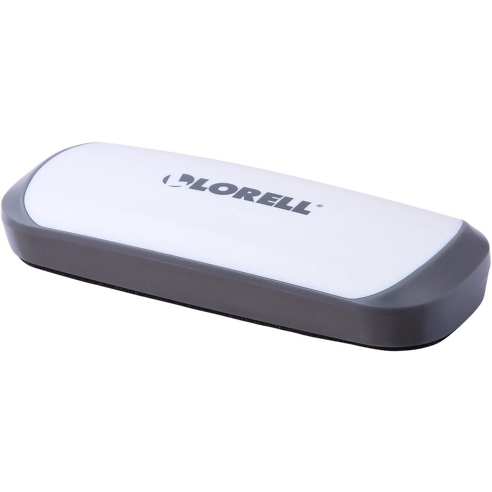 Lorell Rare Earth Magnet Board Eraser - Magnetic - Black, White - Plastic - 1Each. Picture 2