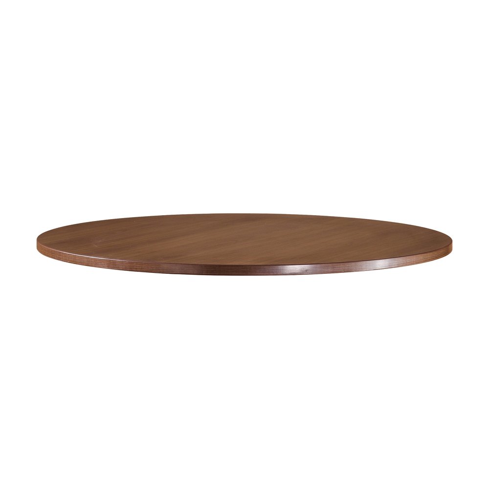 Lorell Essentials Conference Tabletop - Round - 1" Thickness x 42" Diameter Table Top, 1" Height x 41.4" Width x 41.4" Depth - Band Edge - Finish: Walnut Laminate - For Meeting, Office - 1 Each. Picture 7