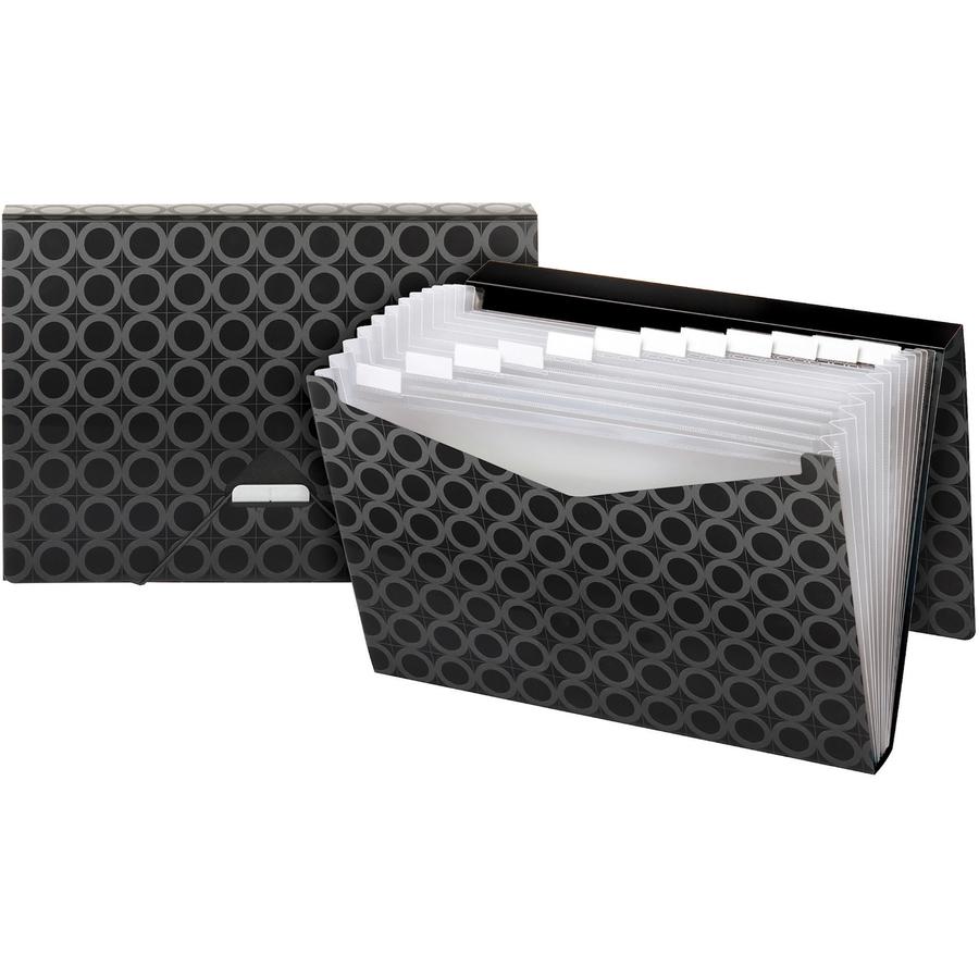 Pendaflex Letter Recycled Expanding File - 8 1/2" x 11" - 13 Pocket(s) - Black - 30% Recycled - 1 Each. Picture 5