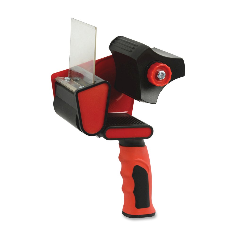 Sparco Handheld Tape Dispenser - 3" Core - Refillable - Ergonomic Design, Adjustable Tension Mechanism, Durable - Red, Black - 1 Each. Picture 10