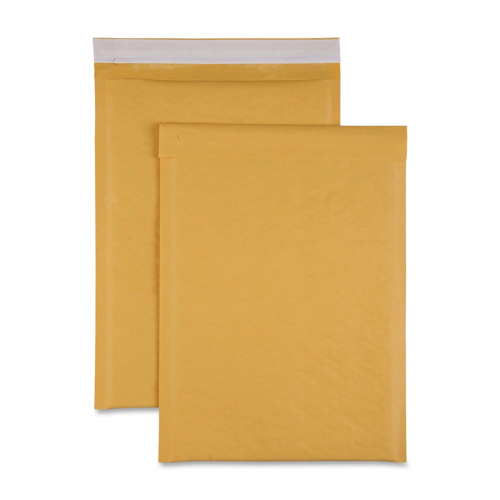 Sparco Size 4 Bubble Cushioned Mailers - Bubble - #4 - 9 1/2" Width x 14 1/5" Length - Self-sealing - Kraft - Kraft - 100 / Carton. Picture 5