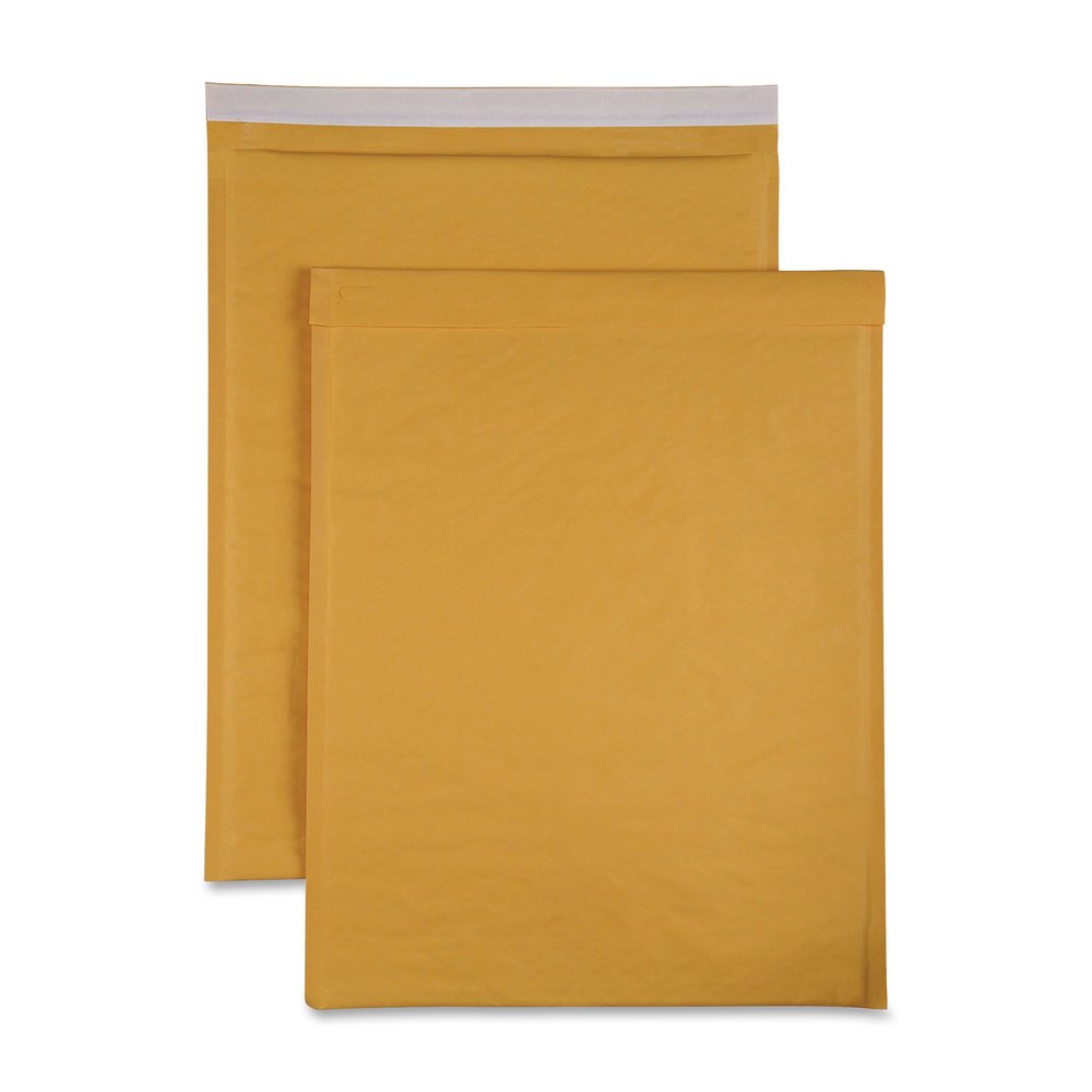 Sparco Size 7 Bubble Cushioned Mailers - Bubble - #7 - 14 1/4" Width x 20" Length - Self-sealing - Kraft - Kraft - 50 / Carton. Picture 3