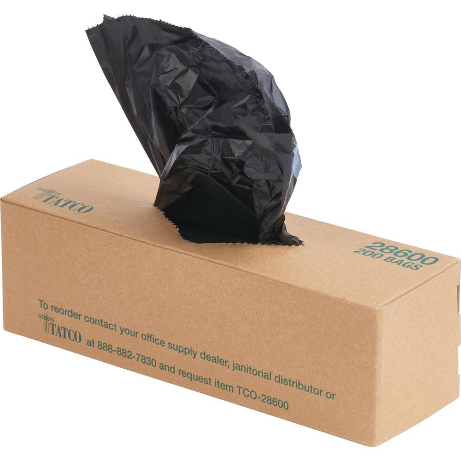 Tatco Dog Waste Station Refill Bags - Black - 10/Carton - 200 Per Box - Waste Disposal, Office, Park, Home. Picture 5