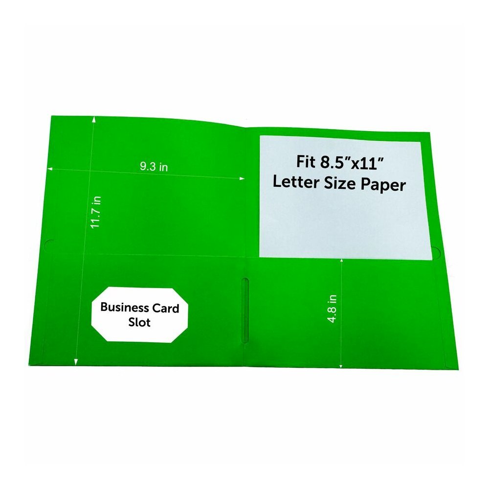 Sparco Letter Pocket Folder - 8 1/2" x 11" - 2 Internal Pocket - Apple Green - 1 Box. Picture 7