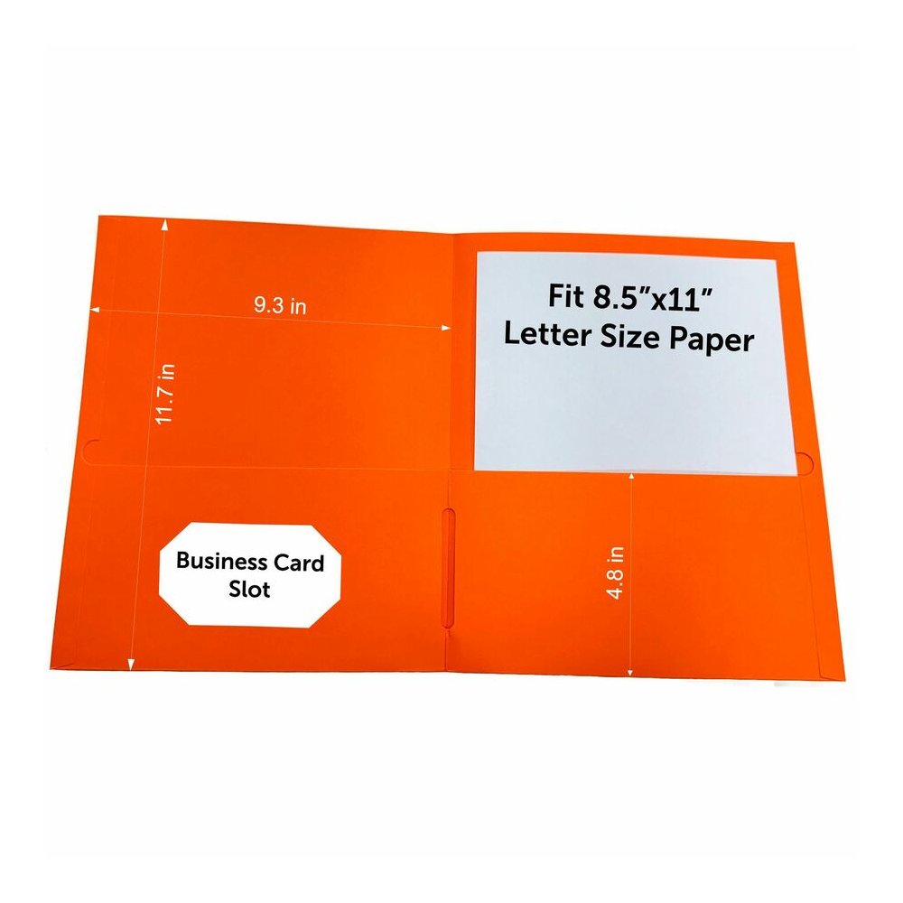 Sparco Letter Pocket Folder - 8 1/2" x 11" - 2 Internal Pocket - Orange - 1 Box. Picture 7