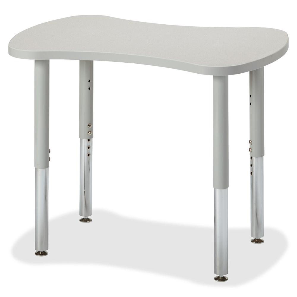 Jonti-Craft Berries Gray Collaborative Bowtie Table - Gray Top - Four Leg Base - 4 Legs - Adjustable Height - 18" to 29" Adjustment x 1.13" Table Top Thickness - Assembly Required - Powder Coated - St. Picture 4