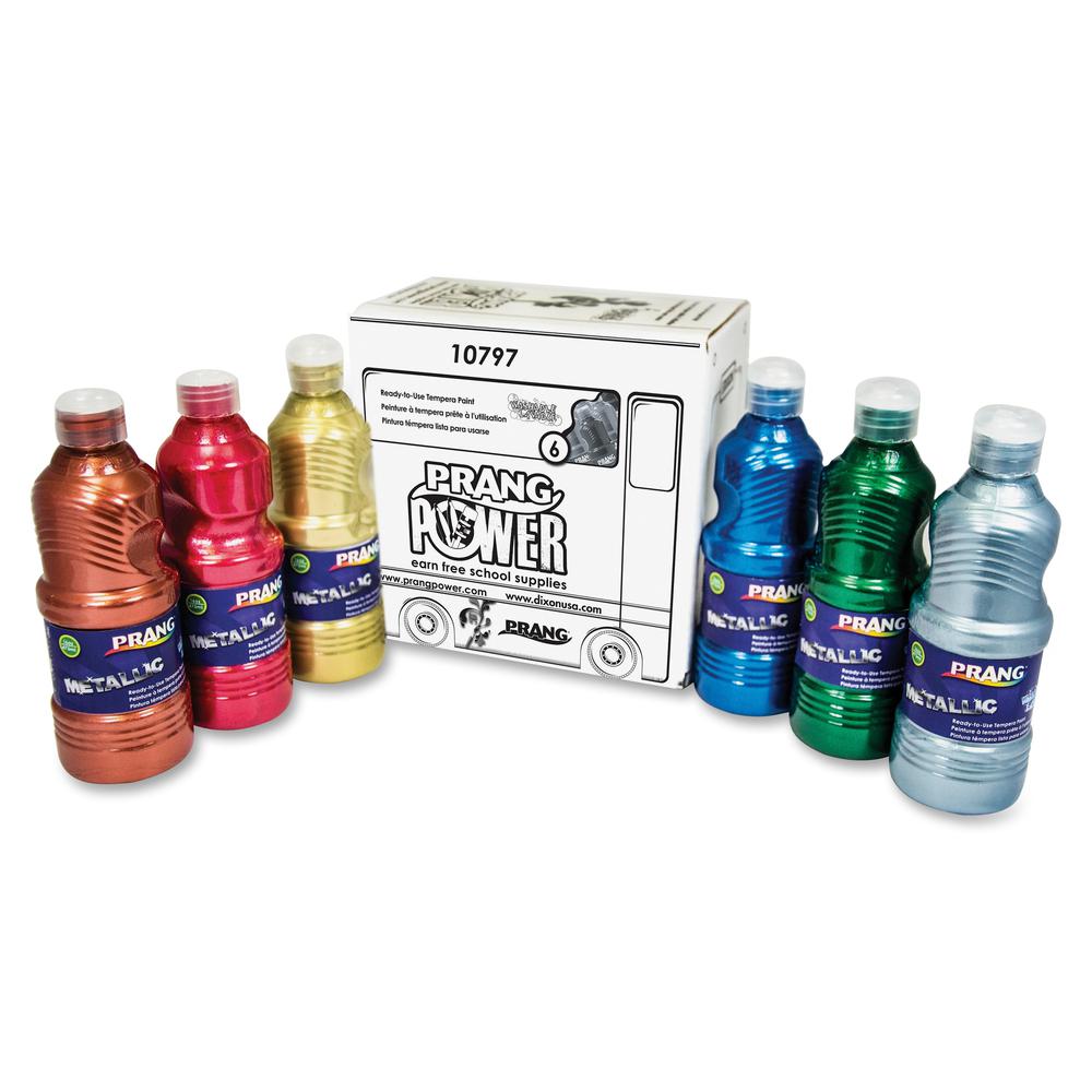 Washable Ready-to-Use Tempera Paint, 16 oz, Metallic, 6 Colors. Picture 3