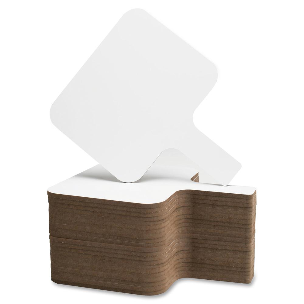 Flipside Rectangular Dry Erase Answer Paddle - 8" (0.7 ft) Width x 9.8" (0.8 ft) Height - White Surface - Paddle - 24 / Pack. Picture 2