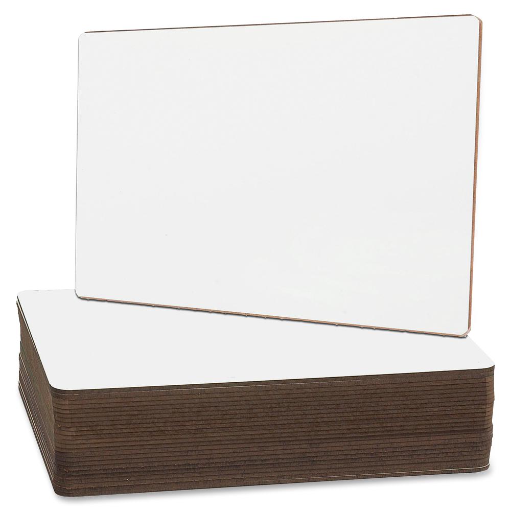 Flipside Unframed Dry Erase Lap Board Class Pack - 9" (0.8 ft) Width x 12" (1 ft) Height - White Surface - Rectangle - 24 / Pack. Picture 2