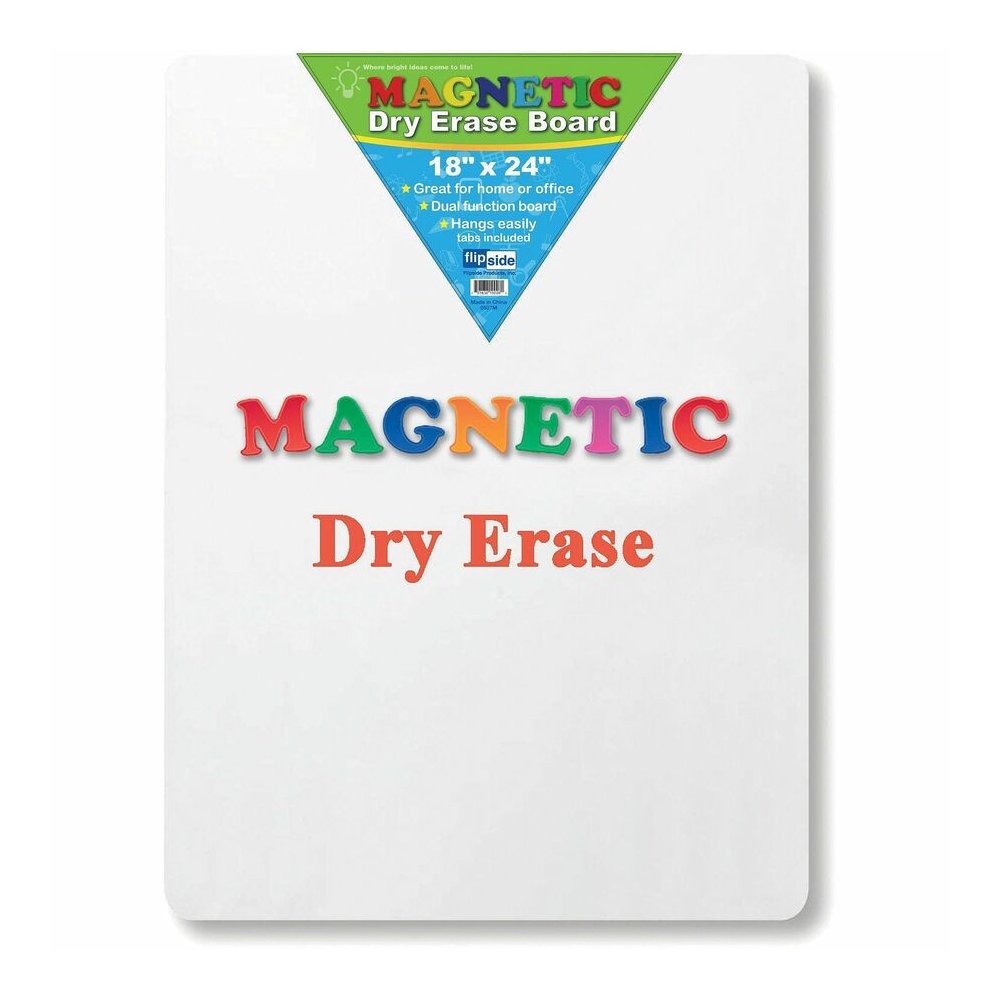 Flipside Magnetic Dry Erase Board - 18" (1.5 ft) Width x 24" (2 ft) Height - White Surface - Rectangle - Magnetic - 1 Each. Picture 4