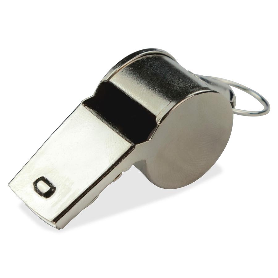 Champion Sports Medium Weight Metal Whistle - 1 Dozen - Silver. Picture 3