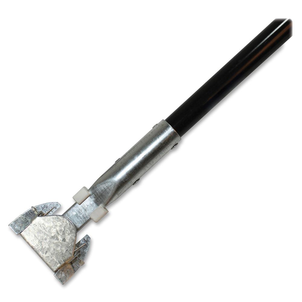 Genuine Joe Clip-on Dust Mop Steel Handle - 60" Length - 1" Diameter - Black - Steel, Vinyl - 1 Each. Picture 2
