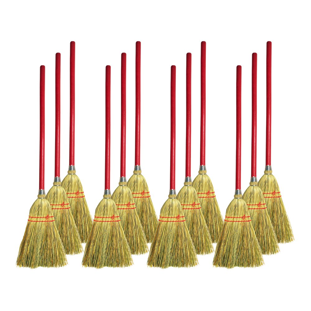Genuine Joe Lobby Broom - 40" Overall Length - Wood Handle - Natural - 12 / Carton. Picture 2