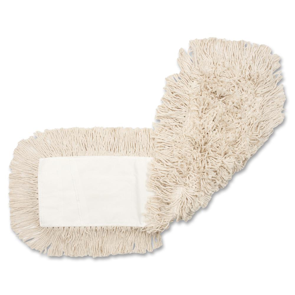 Genuine Joe Disposable Dust Mop Refill - 5" Width x 48" Length - Disposable, 4-ply, Cut Ends, Quick Drying, Launderable - Synthetic - Natural - 2.12 lb - 1Each. Picture 2