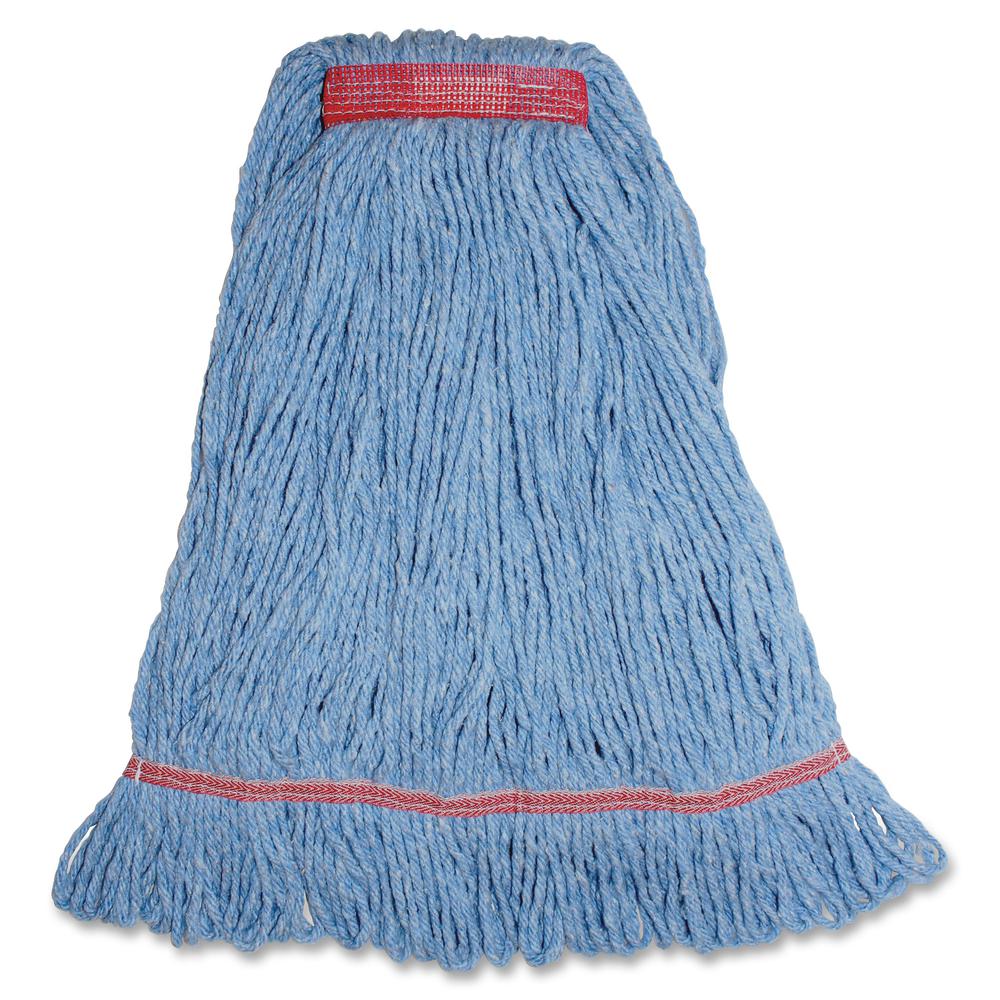 Genuine Joe Narrow Band Large Mophead - Large - Rayon, Cotton, Cotton, Fiber - 1Each. Picture 2
