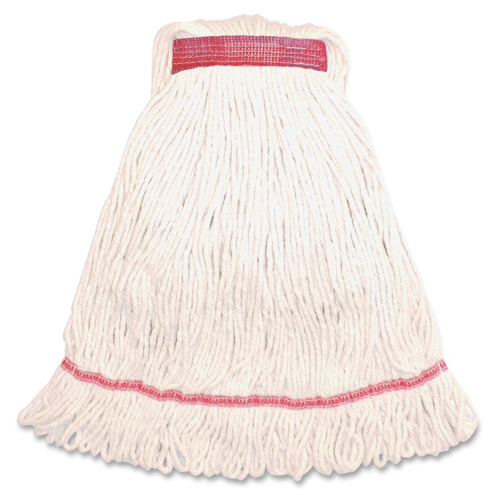 Genuine Joe Narrow Band Large Mophead - Large - Rayon, Cotton, Fiber, Cotton - 1Each. Picture 2