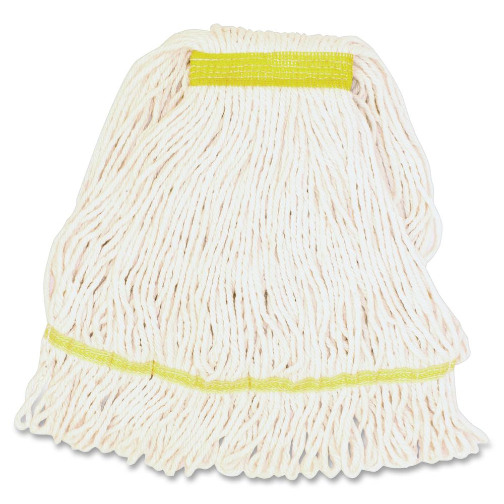 Genuine Joe Narrow Band Small Mophead - Small - Rayon, Cotton, Cotton, Fiber - 1Each. Picture 2