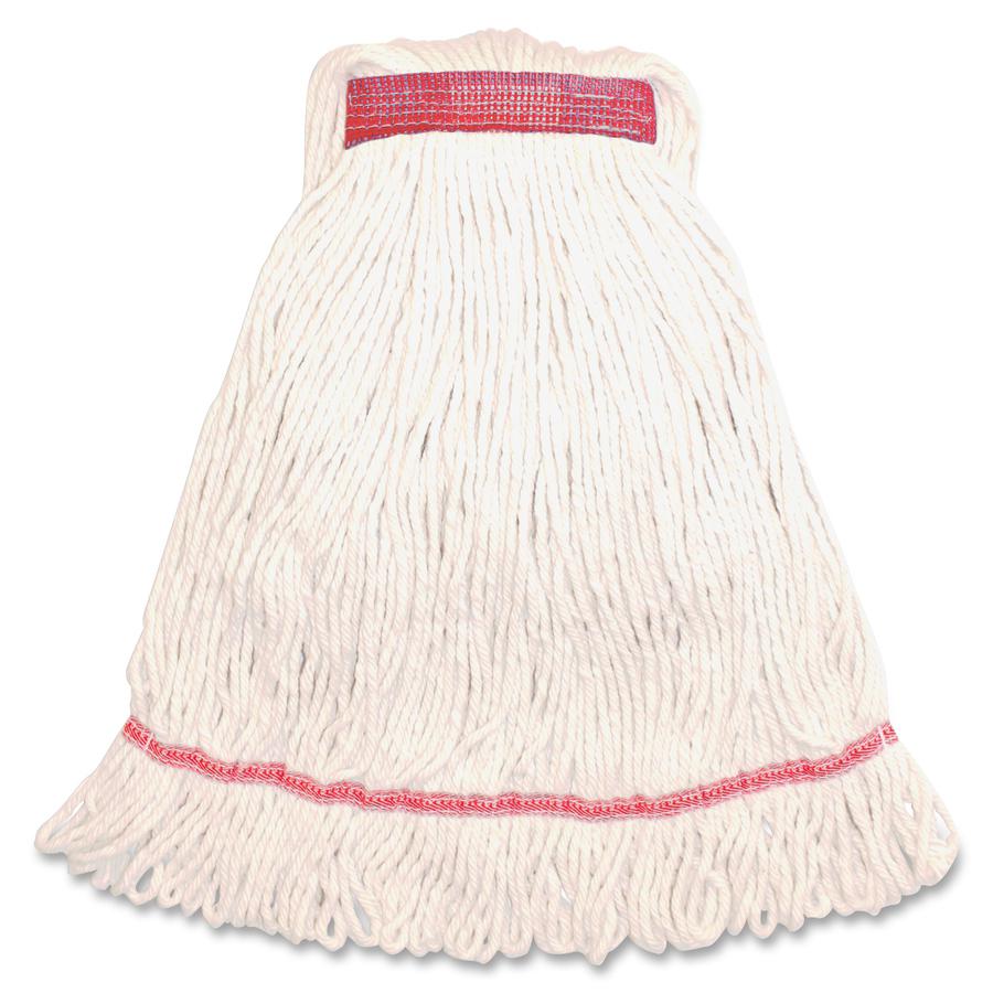 Genuine Joe Narrow Band Large Mophead - Rayon, Cotton - 12 / Carton. Picture 4