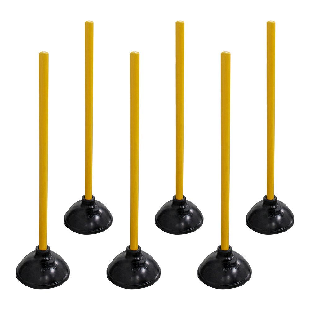 Genuine Joe Value Plus Plunger - 5.75" Cup Diameter - 23" Length - Yellow - Drain, Toilet, Pipe. Picture 6