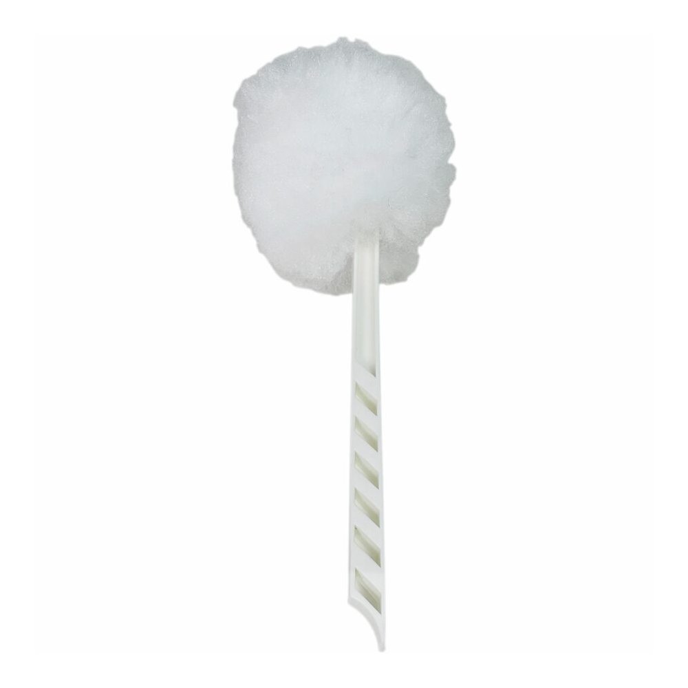 Genuine Joe Toilet Bowl Mop - 4.50" Height Head - 12" Length Plastic Handle - Durable, Scrubber Strip, Acid Resistant - White - 25 / Carton. Picture 7