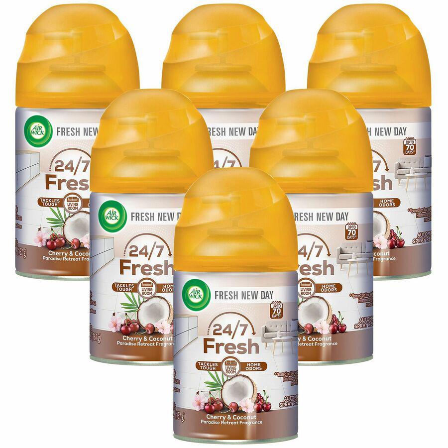 Air Wick Freshmatic Life Scents Refill - Spray - 5.9 fl oz (0.2 quart) - Paradise Retreat - 60 Day - Wall Mountable, Long Lasting - 6 / Carton. Picture 3