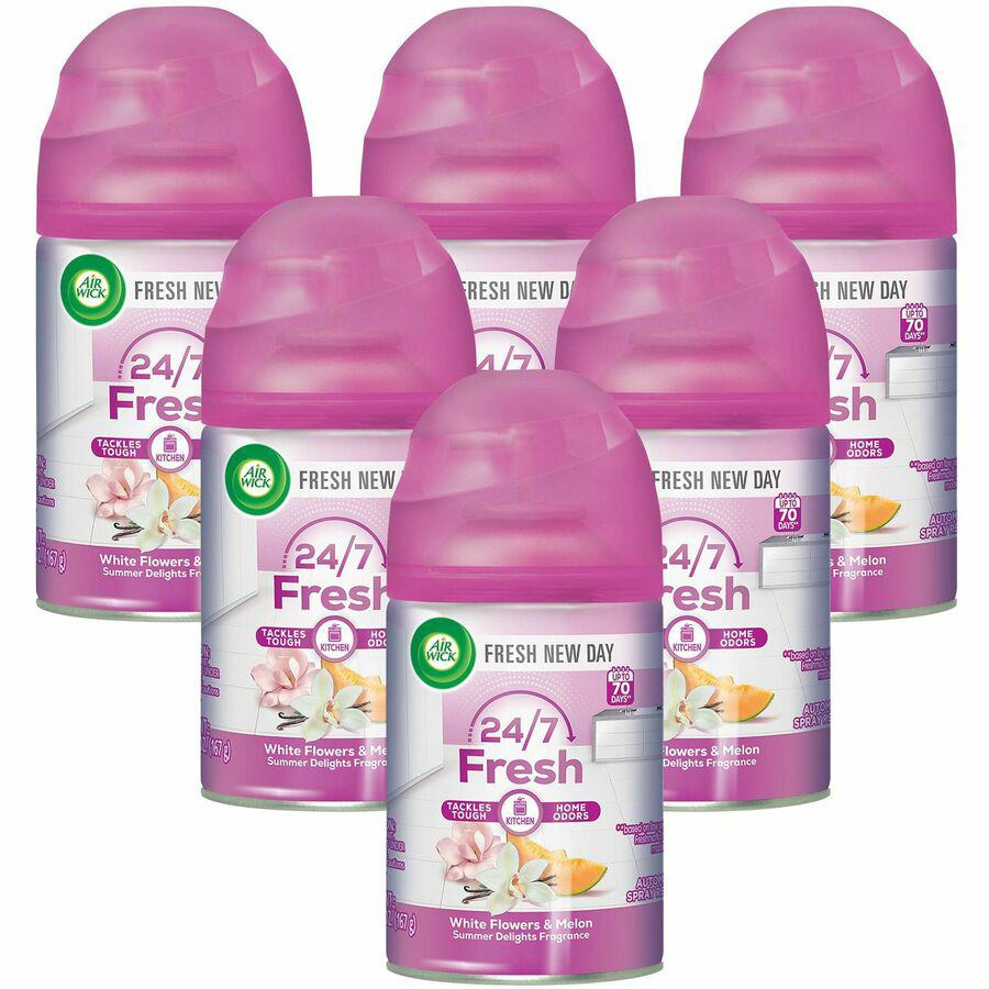 Air Wick Freshmatic Life Scents Refill - Spray - 5.9 fl oz (0.2 quart) - Summer Delights - 60 Day - Wall Mountable, Long Lasting - 6 / Carton. Picture 3