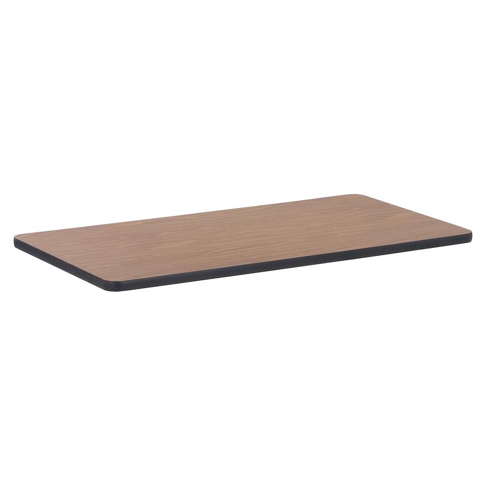 Lorell Classroom Activity Tabletop - High Pressure Laminate (HPL), Medium Oak Rectangle Top - 24" Table Top Width x 48" Table Top Depth x 1.13" Table Top Thickness - Assembly Required - 1 Each. Picture 3