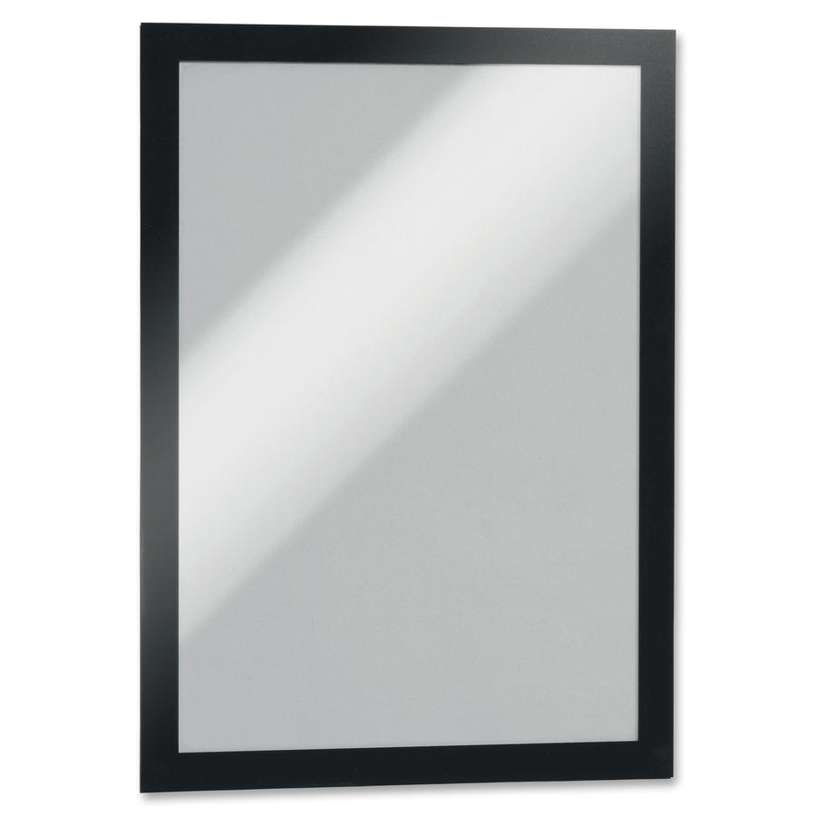DURABLE&reg; DURAFRAME&reg; Self-Adhesive Magnetic Letter Sign Holder - Horizontal or Vertical, 9.5" x 12" Frame Size - Holds 8.5" x 11" Insert, 2 -Pack, Black. Picture 4