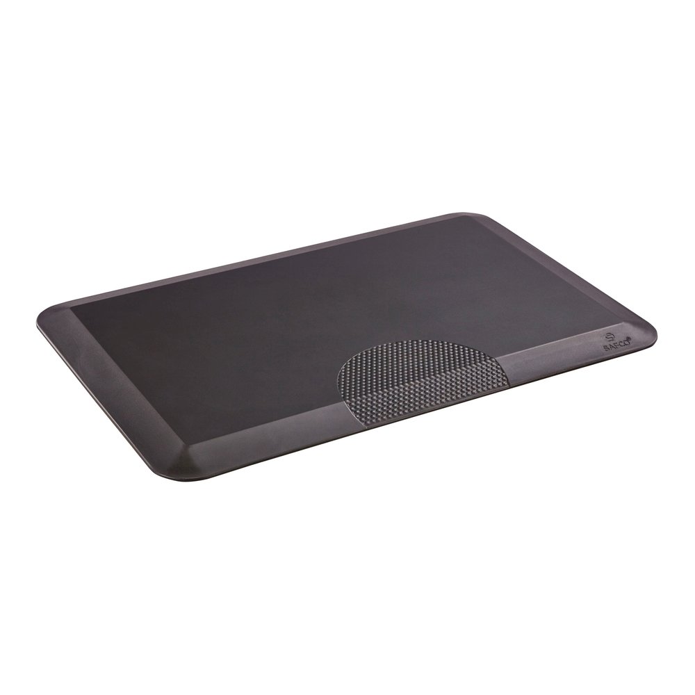 Safco Anti-fatigue Mat - Floor, Carpet - 30" Length x 20" Width x 1" Thickness - Rectangular - Polyurethane - Black - 1 Each. Picture 5
