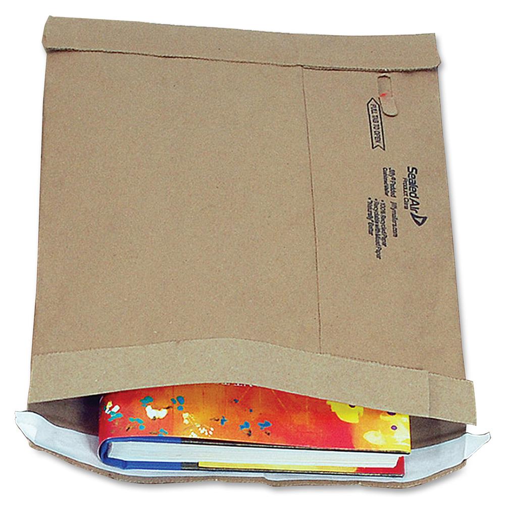 Jiffy Mailer Jiffy Heavy-duty Kraft Self-seal Mailer - Multipurpose - #7 - 14 1/4" Width x 20" Length - Self-sealing Flap - Kraft - 50 / Carton - Natural, Satin Gold. Picture 3