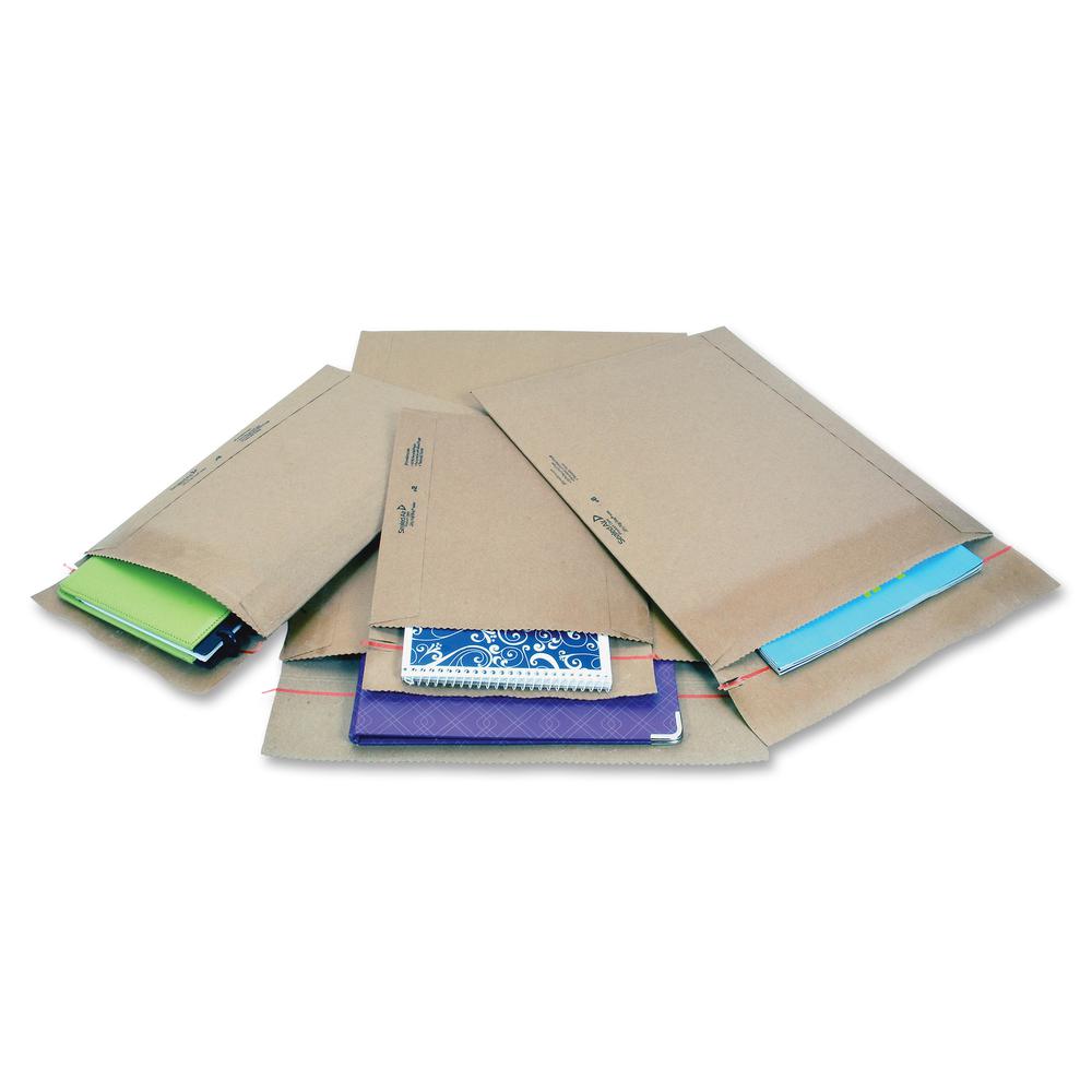 Jiffy Mailer Padded Self-seal Mailers - Padded - 8 1/2" Width x 14 1/2" Length - Self-sealing - Kraft, Fiber - 100 / Carton - Natural. Picture 3