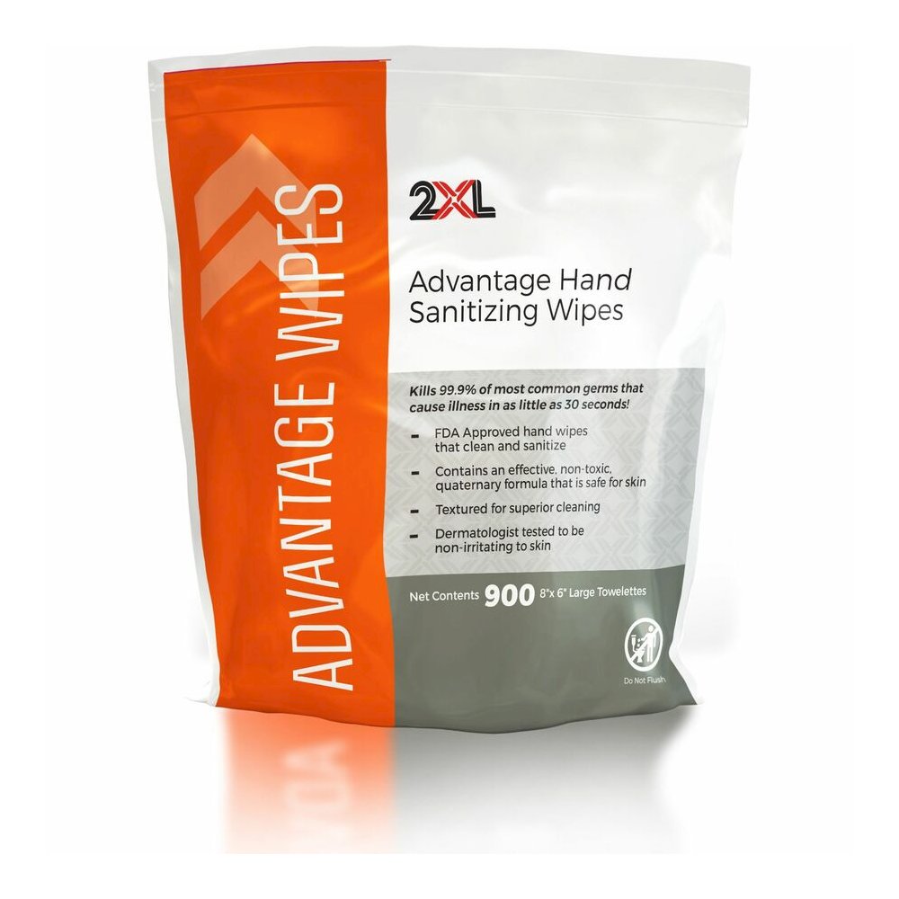 2XL Advantage Sanitizing Wipes - 6" Width x 8" Length - White - 900/Roll - 1 Roll. Picture 3