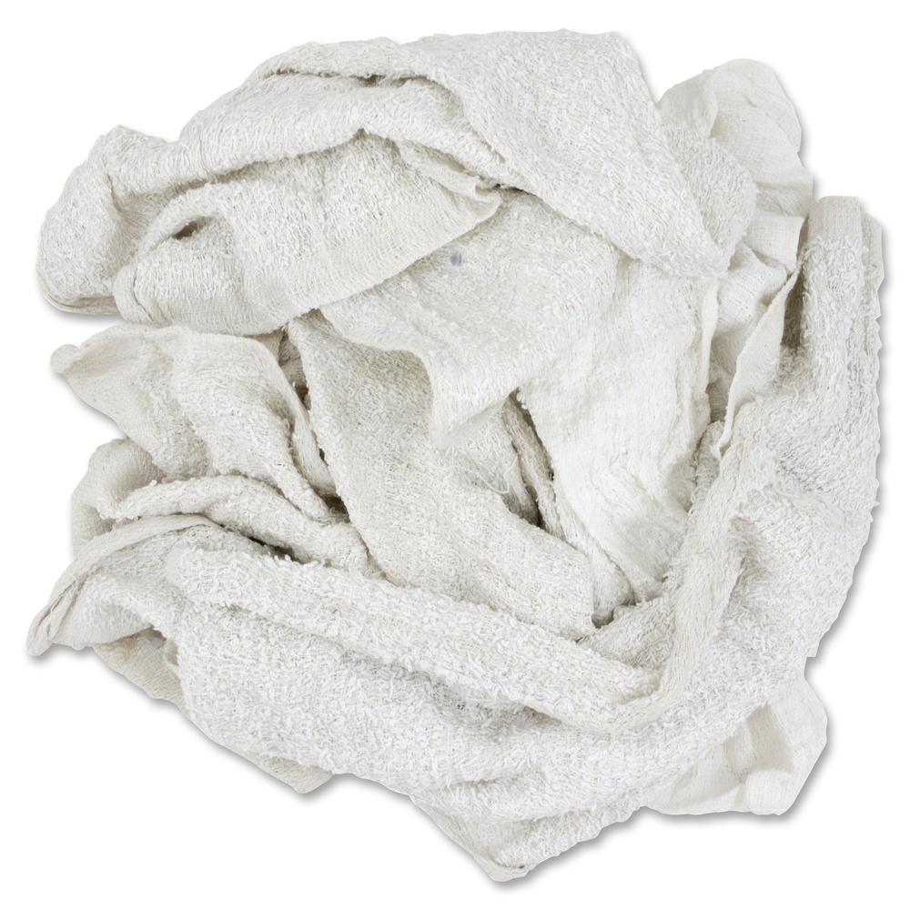 TASKBrand Economy Terry Rags - For Kitchen, Janitorial, General Purpose - Towel - 1 / Carton - White. Picture 2