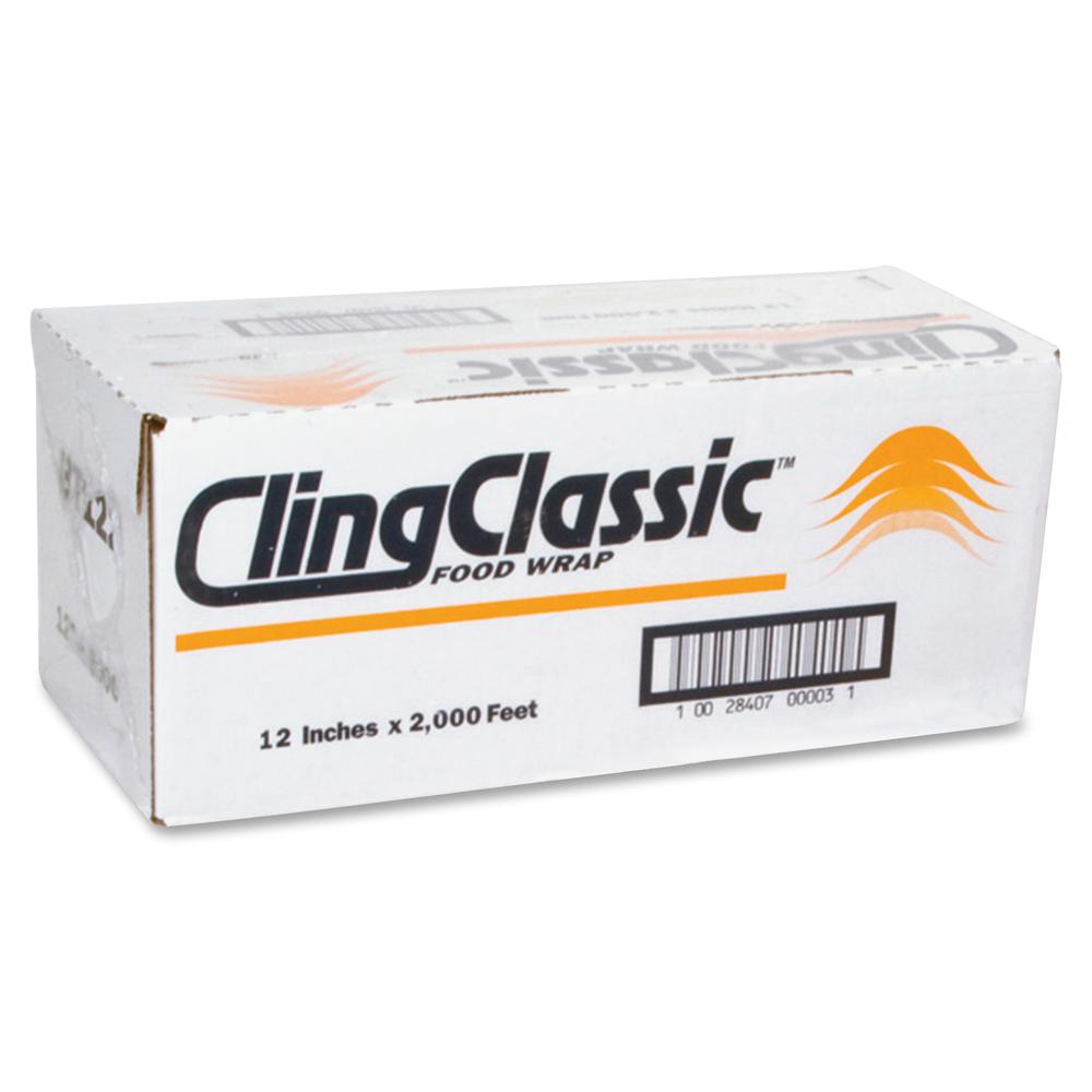 Berry Cling Classic Food Wrap - 12" Width x 2000 ft Length - Polyvinyl Chloride (PVC) - Clear - 1 / Carton. Picture 2