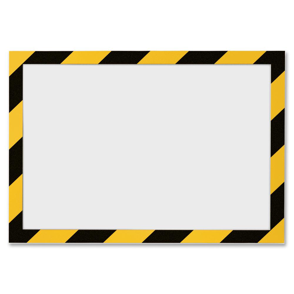 DURABLE&reg; DURAFRAME&reg; SECURITY Self-Adhesive Magnetic Letter Sign Holder - Holds Letter-Size 8-1/2" x 11" , Yellow/Black, 2 Pack. Picture 7