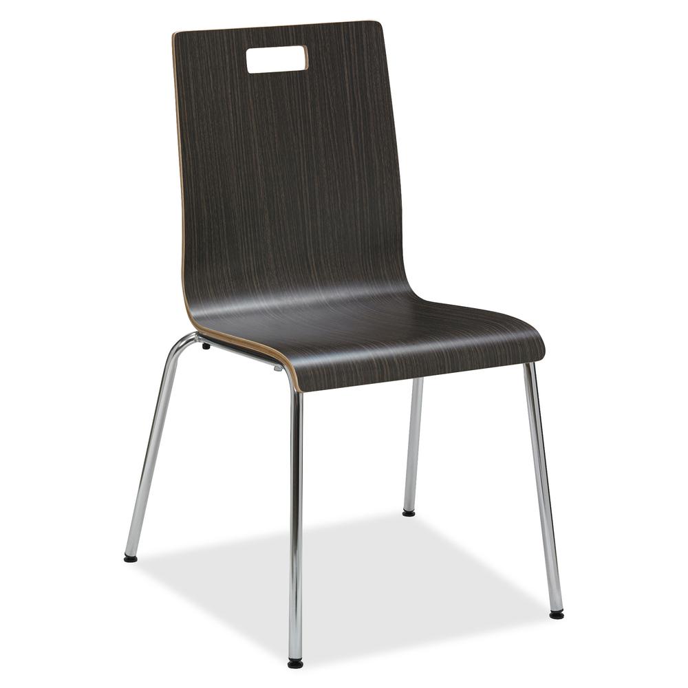 Lorell Bentwood Cafe Chairs - Steel Frame Material - Espresso - Plywood, Bentwood - 2 / Carton. Picture 2