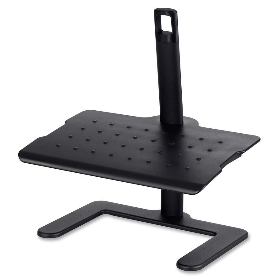 Safco Adjustable-Height Footrest - 3.50" to 16" Adjustable Height - Black - 1 Each. Picture 4