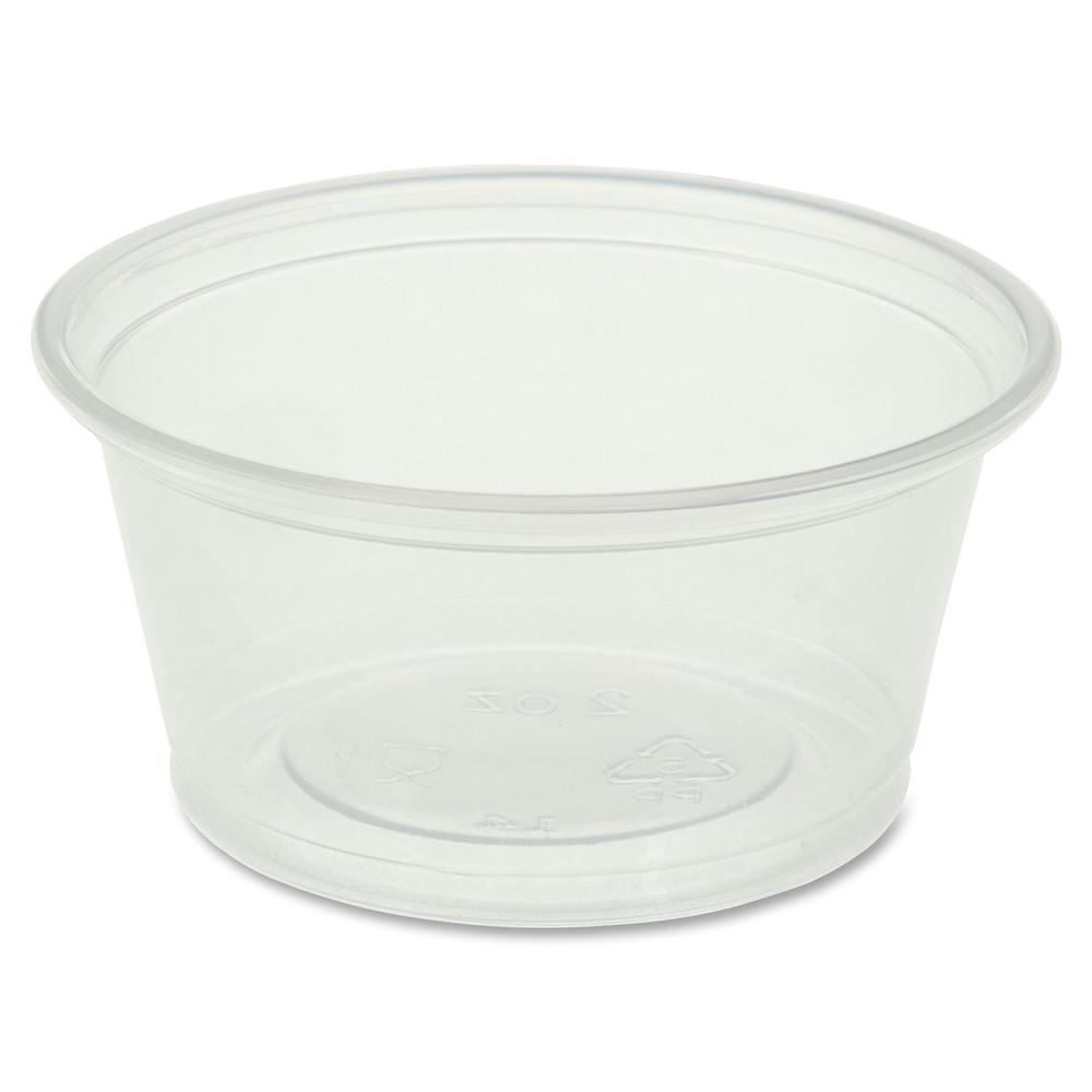 Genuine Joe 2 oz Portion Cups - 2 fl oz - Clear - Polystyrene - Beverage, Sauce - 50/Bag - 50 / Carton. Picture 2