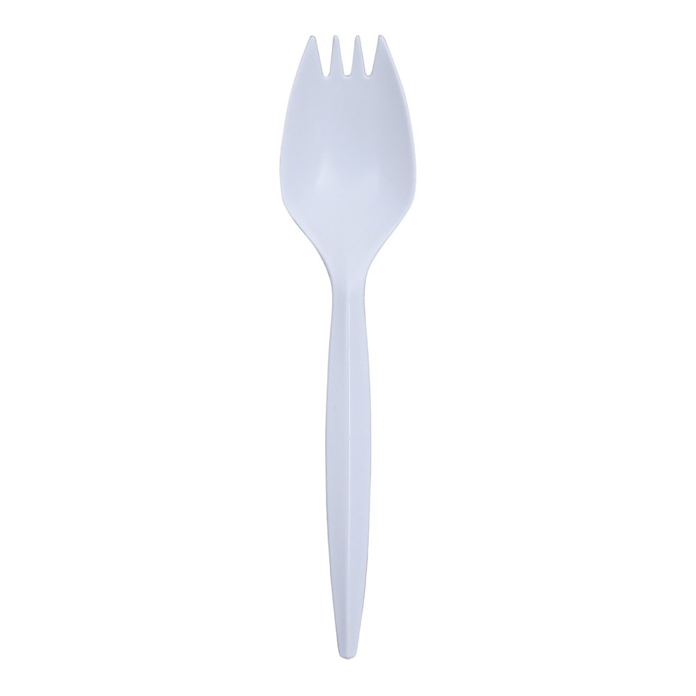 Genuine Joe Medium-Weight Spork - 1 Piece(s) - Spork - 1 x Spork - Disposable - Polypropylene - White - 1 Carton. Picture 4