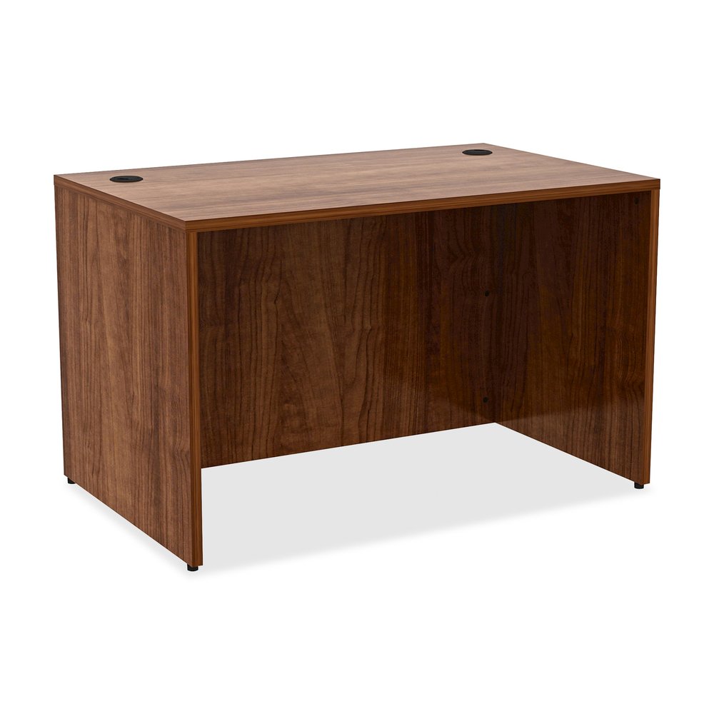 Lorell Essentials Series Rectangular Desk Shell - 29.5" Height x 48" Width x 30" Depth - Material: Metal - Finish: Walnut, Laminate - 1 Each. Picture 9