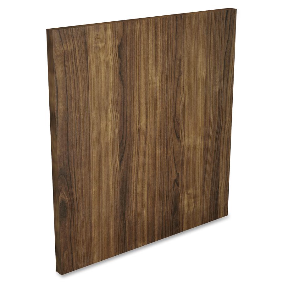 Lorell Essentials/Revelance Series Wall-Mount Hutch Door Kit - 708.66 mil Thickness - Wood, Polyvinyl Chloride (PVC) - Walnut - 1 Each. Picture 4