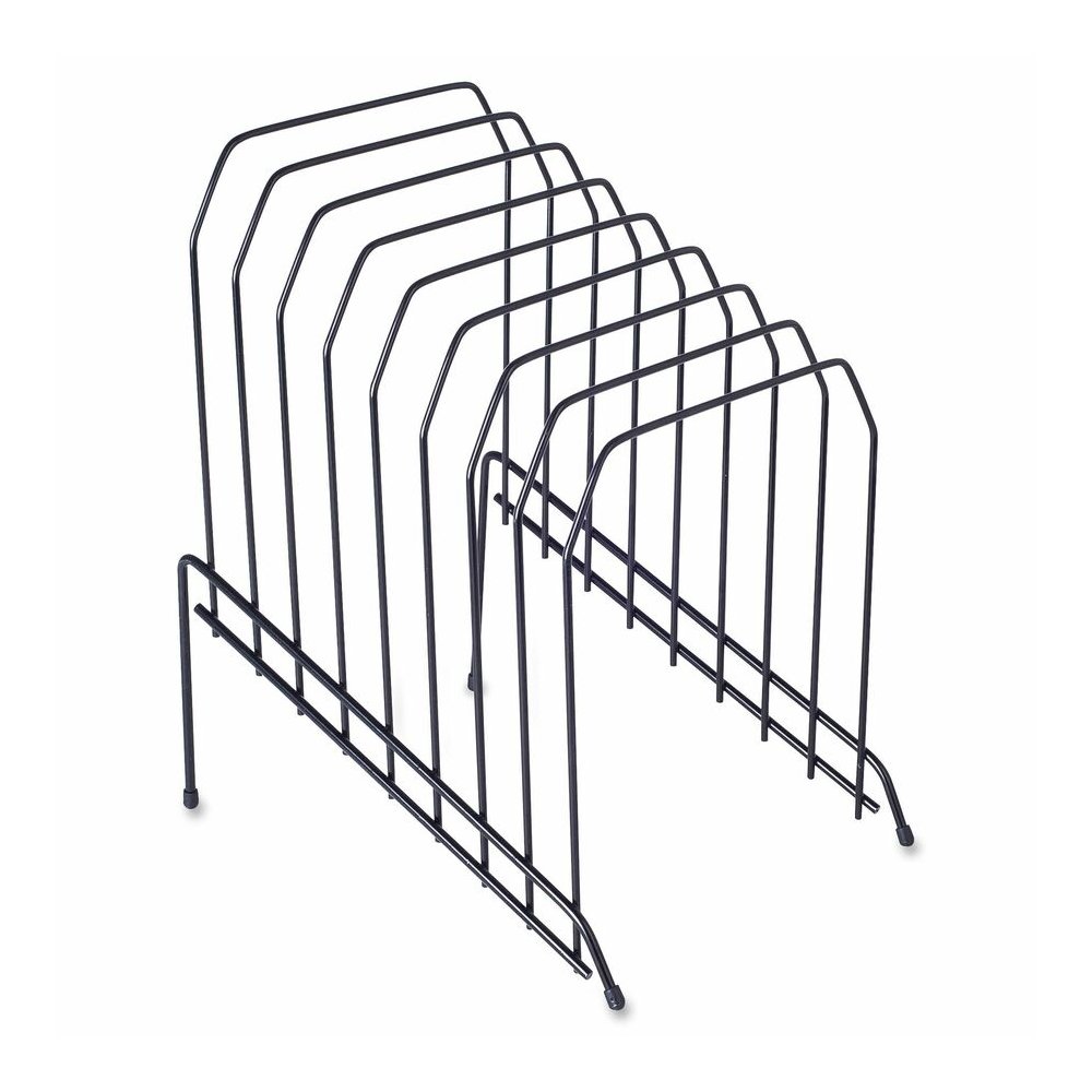 Lorell Wire File Sorter/Holder - 8 Divider(s) - Desktop - Rubber Feet - Powder Coated - Black - Wire - 1 Each. Picture 7