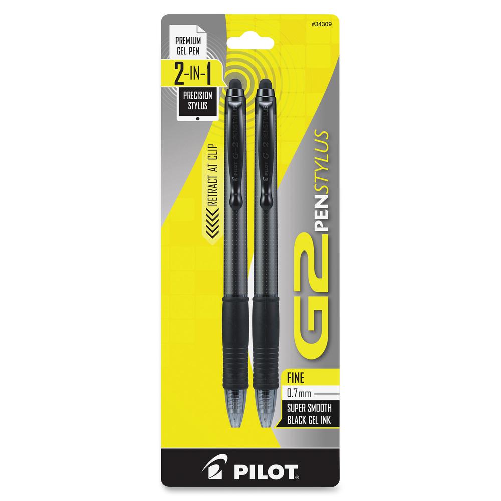 Pilot G2 Pen Stylus - 2 Pack - Black. Picture 3